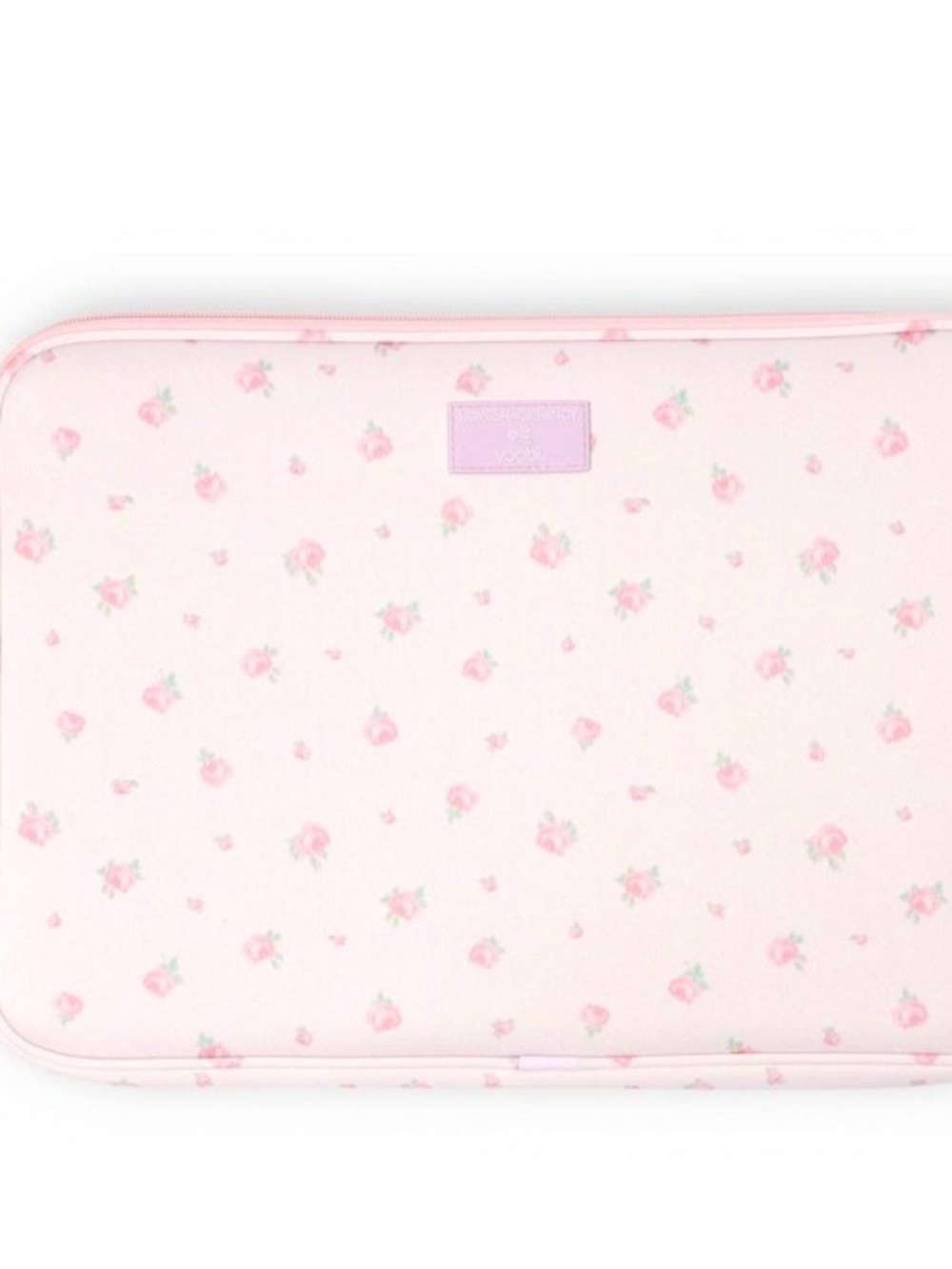 NWT LoveShackFancy x Target Pastel Pink Floral Tablet Sleeve Strawberry Macaroon